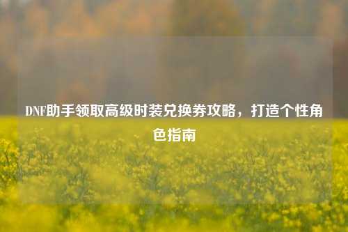 DNF助手领取高级时装兑换券攻略,打造个性角色指南