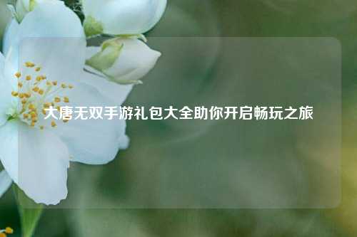 大唐无双手游礼包大全助你开启畅玩之旅