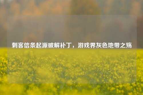 刺客信条起源破解补丁,游戏界灰色地带之殇