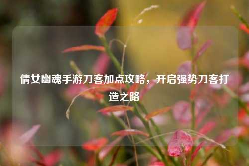 倩女幽魂手游刀客加点攻略，开启强势刀客打造之路