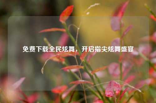 免费下载全民炫舞，开启指尖炫舞盛宴
